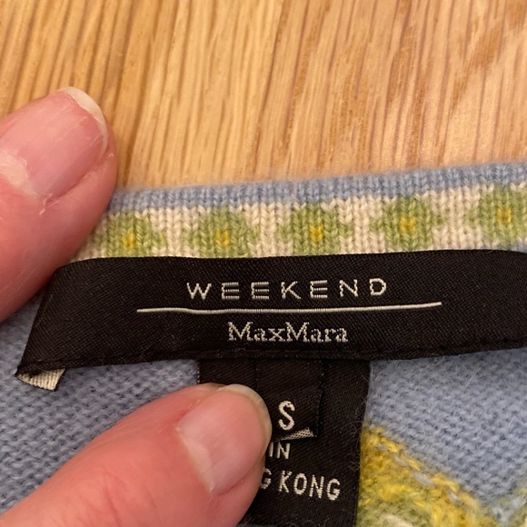 Weekend Max Mara Womens Light Blue Cashmere Crew Neck Sweater / Size S - Picture 6 of 9